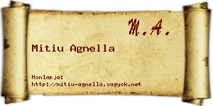 Mitiu Agnella névjegykártya